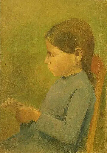Mała dziewczynka dziergająca - Odilon Redon