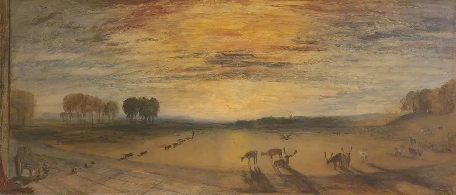 Park Petworth: Kościół w Tillington w oddali - J. M. W. Turner