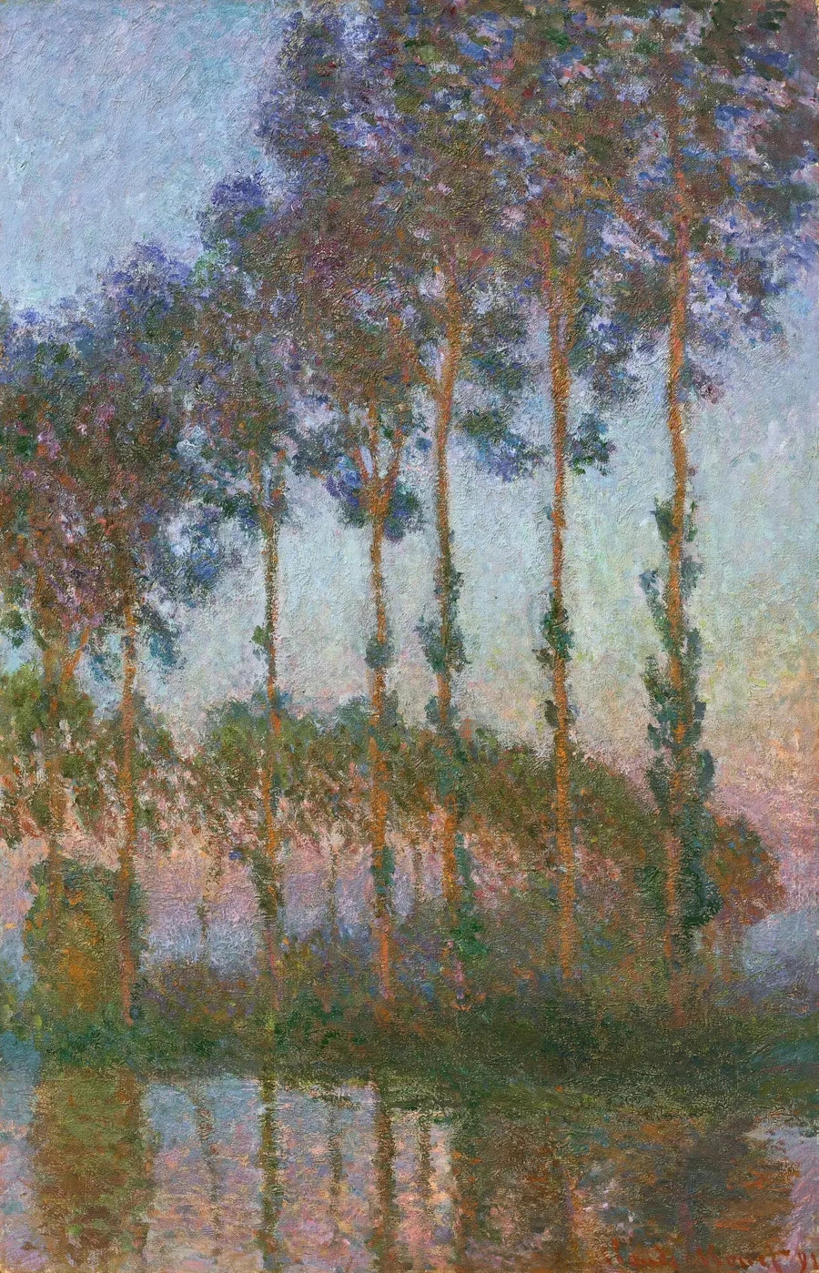 Topole nad brzegiem Epte, zmierzch W1296 - Claude Monet