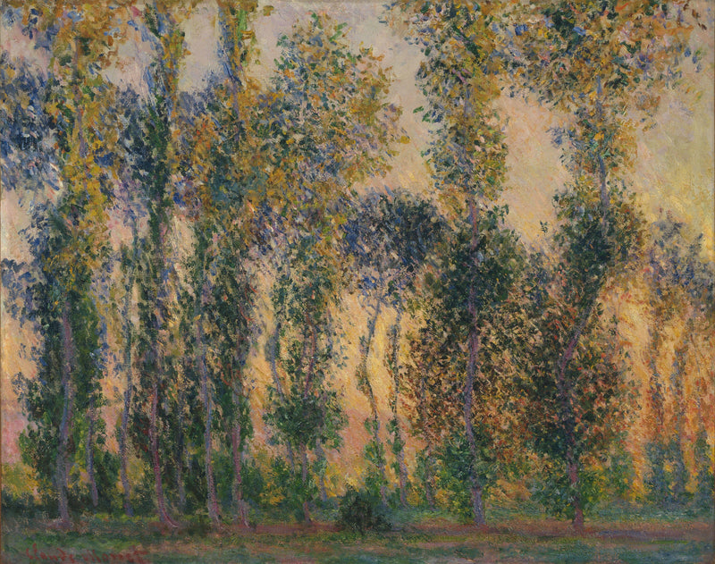 Les Peupliers w Giverny W1156 - Claude Monet