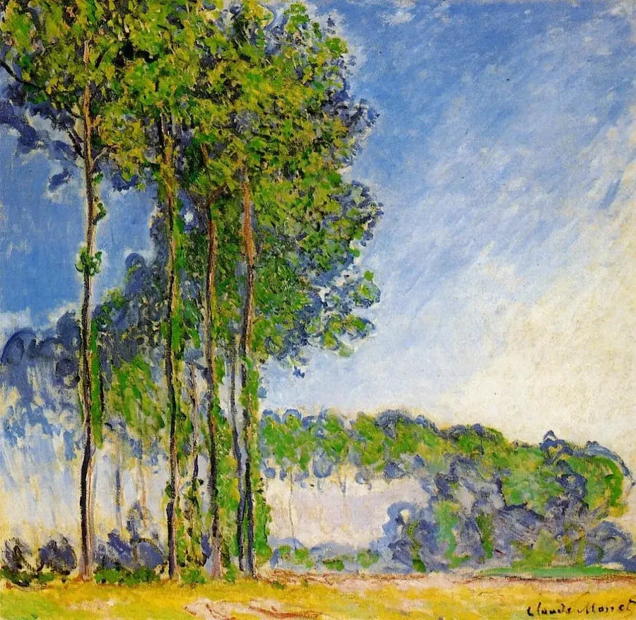 Topole widziane z bagien W1313 - Claude Monet