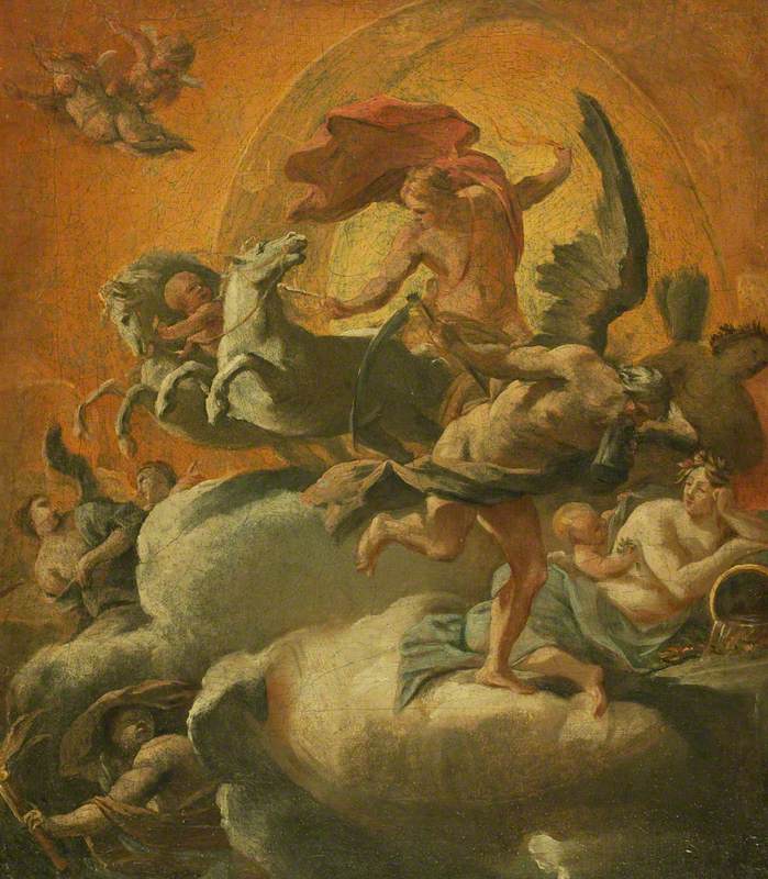 Phaéton na swoim rydwanie i Chronos - Simon Vouet