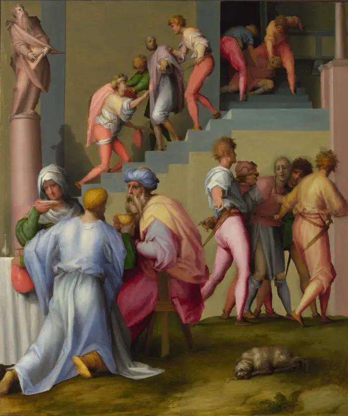 Faraon z swoim kamerdynerem i piekarzem - Pontormo