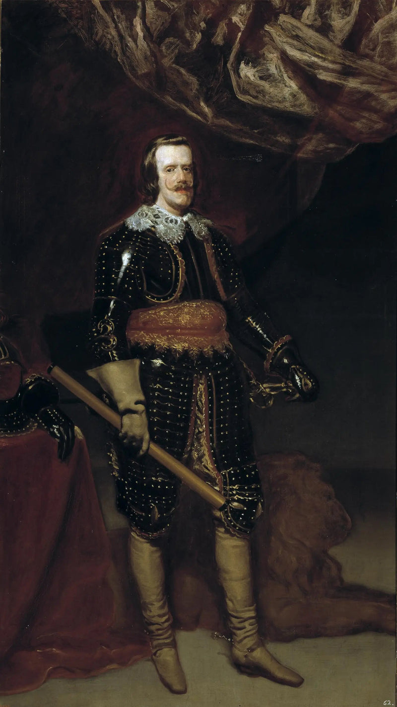 Filip IV w zbroi, z lwem u stóp - Diego Velázquez
