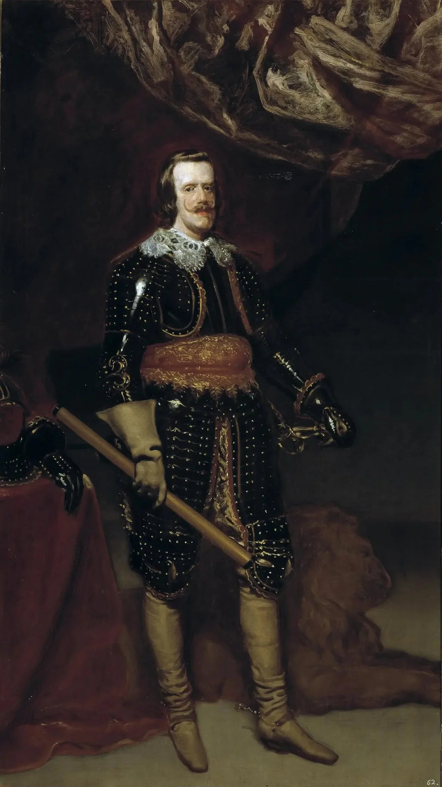 Filip IV w zbroi, z lwem u stóp - Diego Velázquez