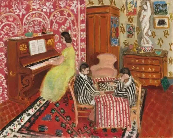 Pianista i gracze w damy - Henri Matisse