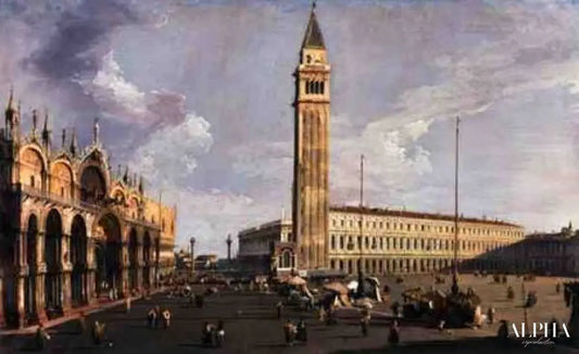 Piazza San Marco, regardant vers le sud-ouest - Canal Giovanni Antonio - Reproductions de tableaux et peintures haut de gamme