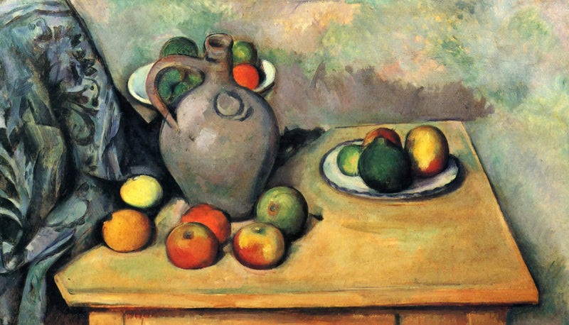 Dzbanek i owoce na stole - Paul Cézanne