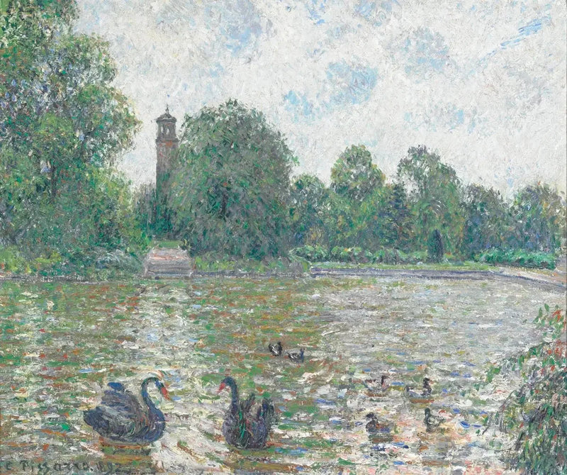 Staw w Kew, Londyn - Camille Pissarro