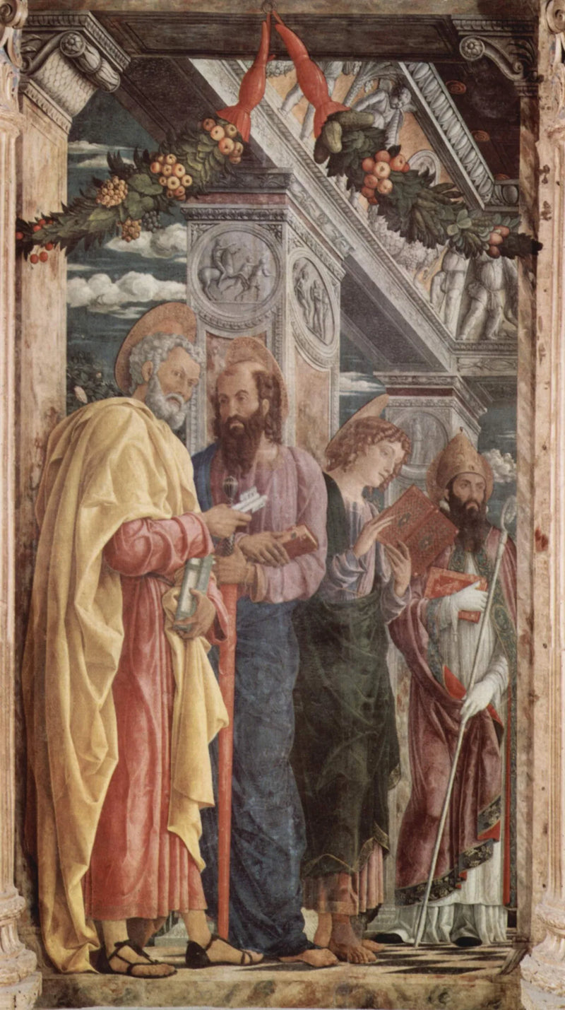 Piotr, Paweł i Jan Apostoł z świętym Zenonem - Andrea Mantegna