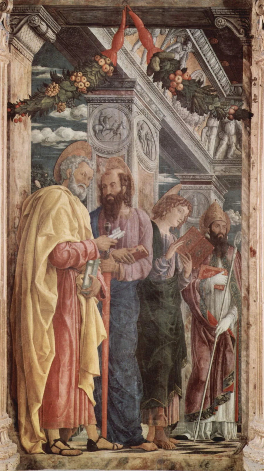 Piotr, Paweł i Jan Apostoł z świętym Zenonem - Andrea Mantegna