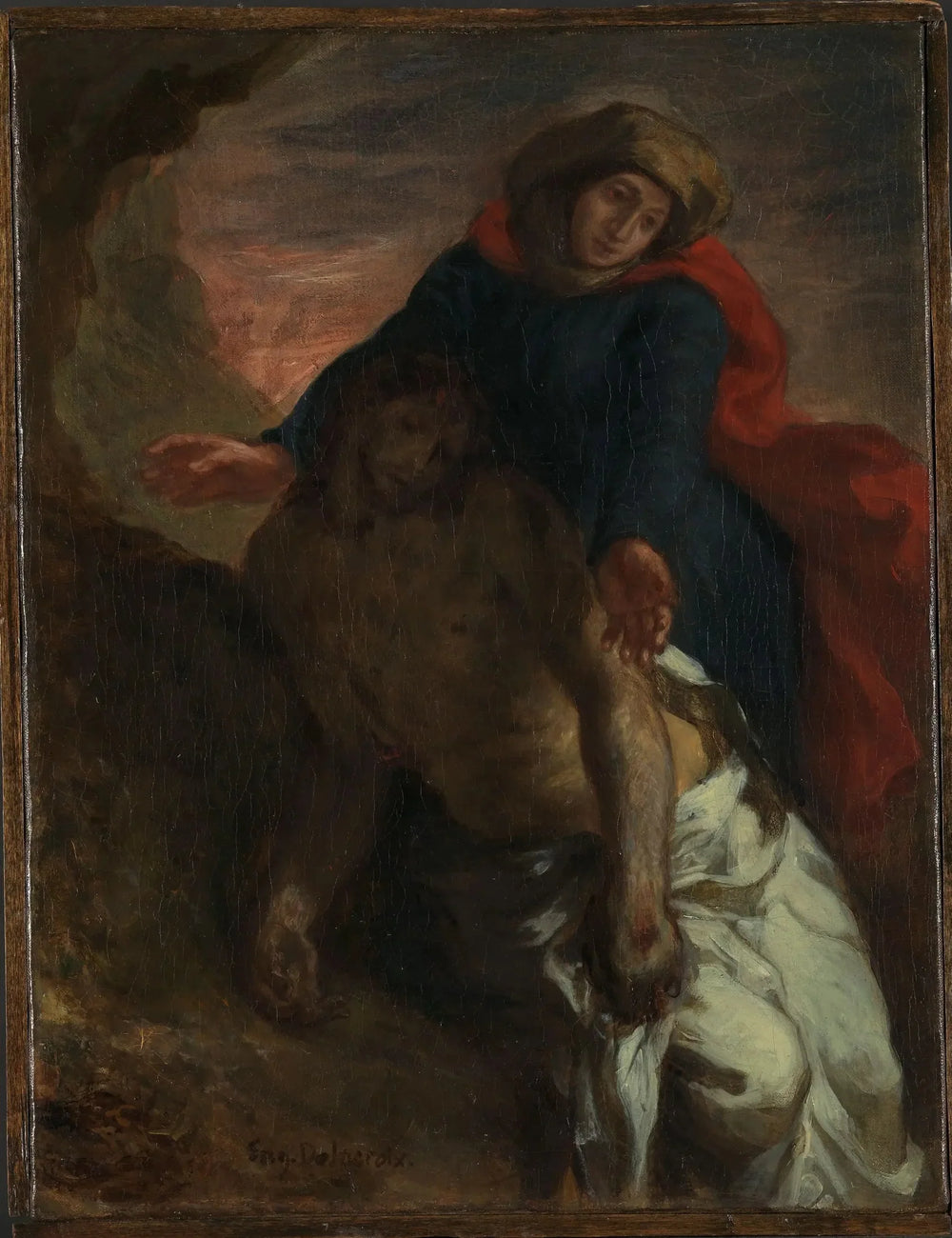 Pietà - Eugène Delacroix image 1 tableau peint à l’huile sur toile