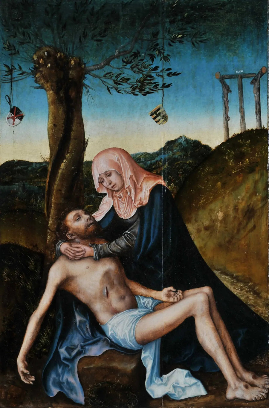 Pietà pod Krzyżem - Lucas Cranach Starszy