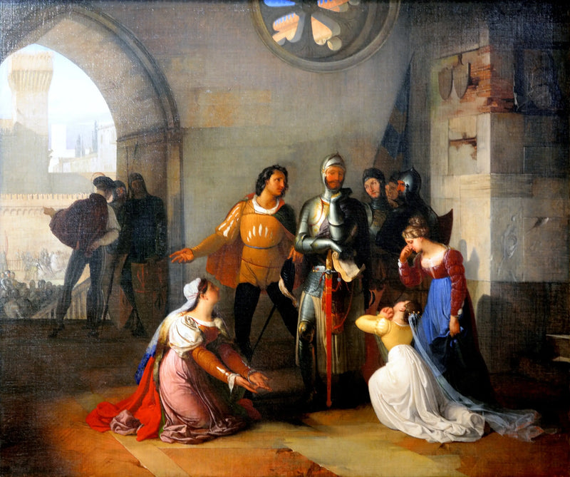 Pietro Rossi powołany do dowództwa armii weneckiej. - Francesco Hayez