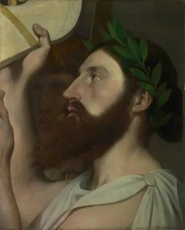 Pindar ofiarowujący swoją lirę Homerowi - Jean-Auguste-Dominique Ingres