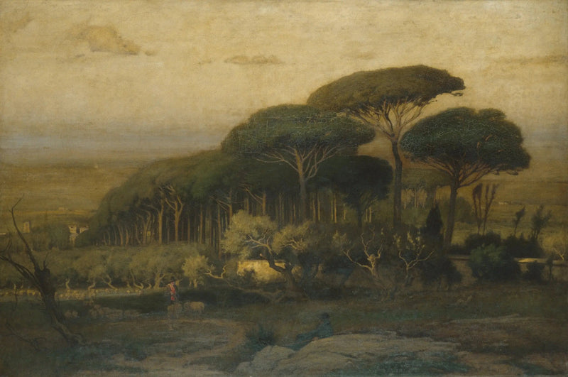 Pinia w willi Barberini - George Inness