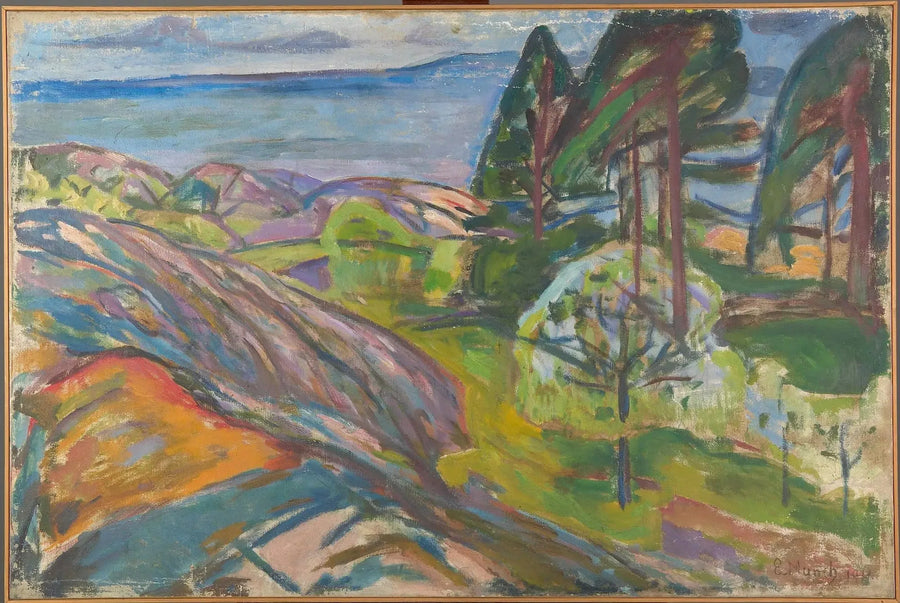 Szpilki i kwitnące drzewa owocowe - Edvard Munch