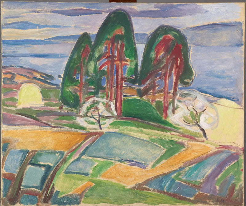 Szpilki i kwitnące drzewa owocowe - Edvard Munch