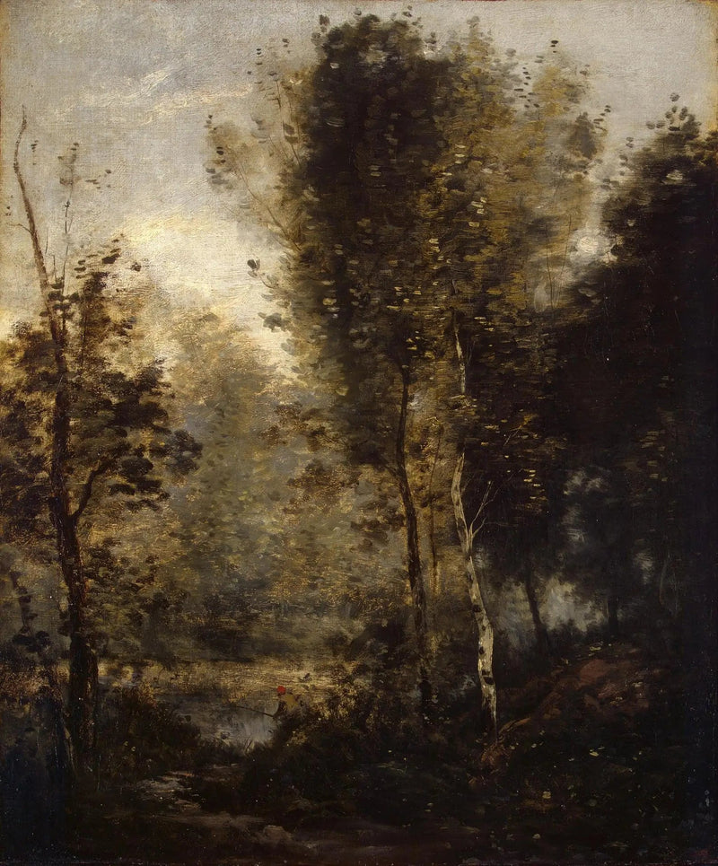 Basen w lesie - Jean-Baptiste Camille Corot