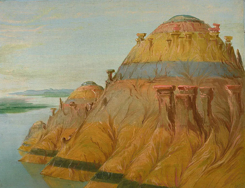 Malowniczy Clay Bluff, 2700 km nad Saint-Louis - George Catlin