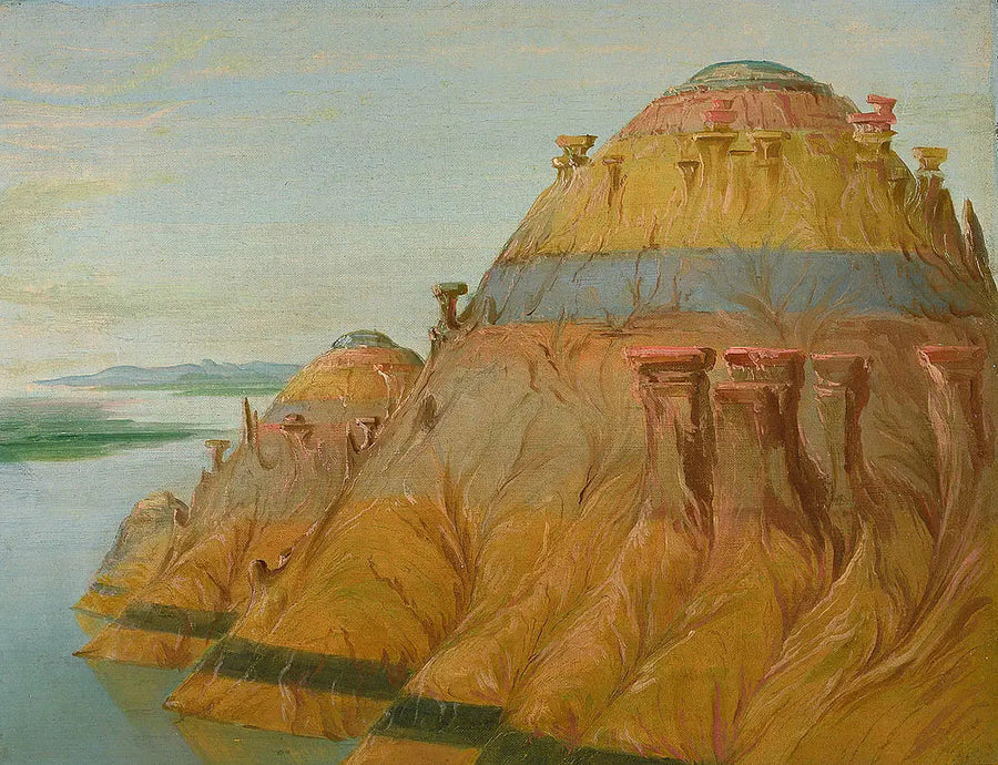 Malowniczy Clay Bluff, 2700 km nad Saint-Louis - George Catlin