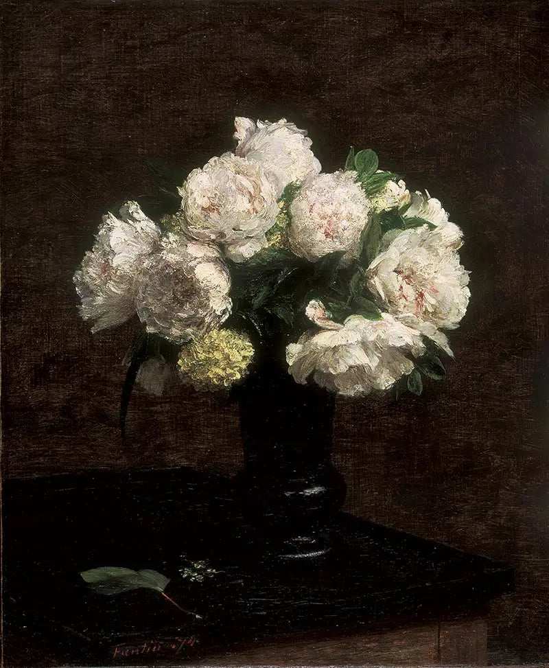 Białe peonie i kule śniegowe - Henri Fantin-Latour