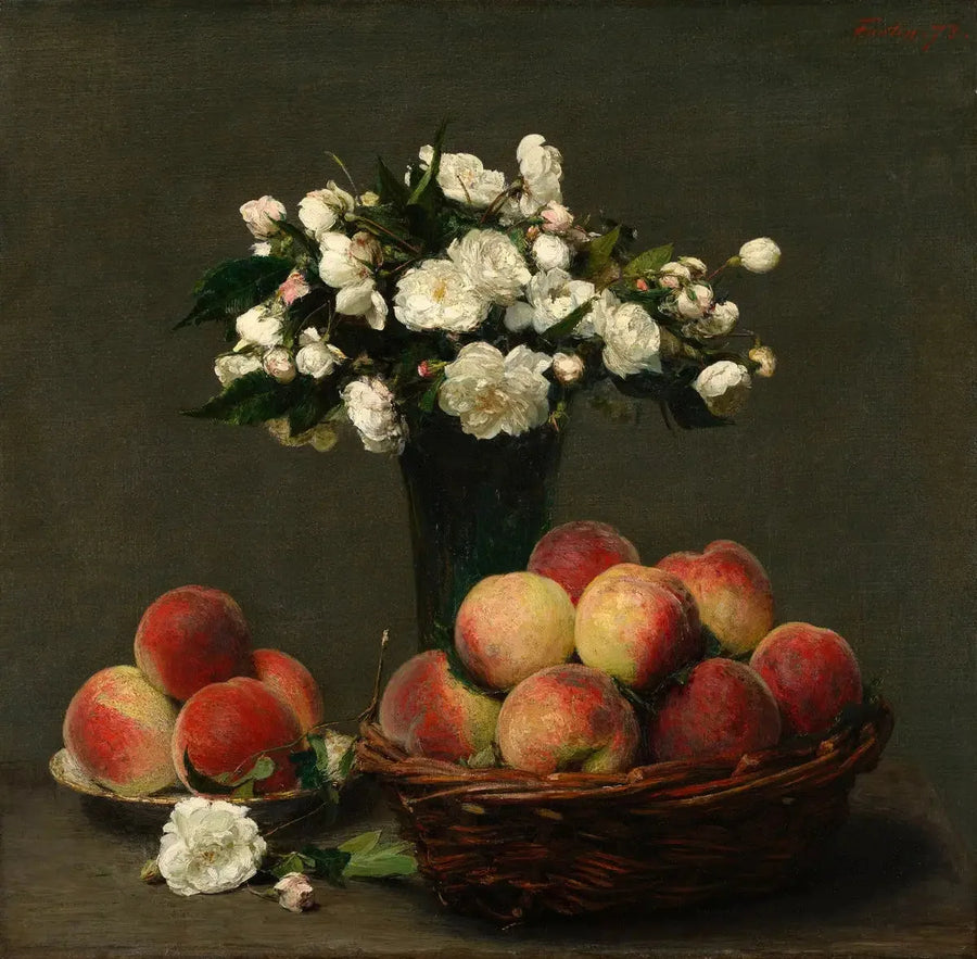 Peonie i Brzoskwinie - Henri Fantin-Latour