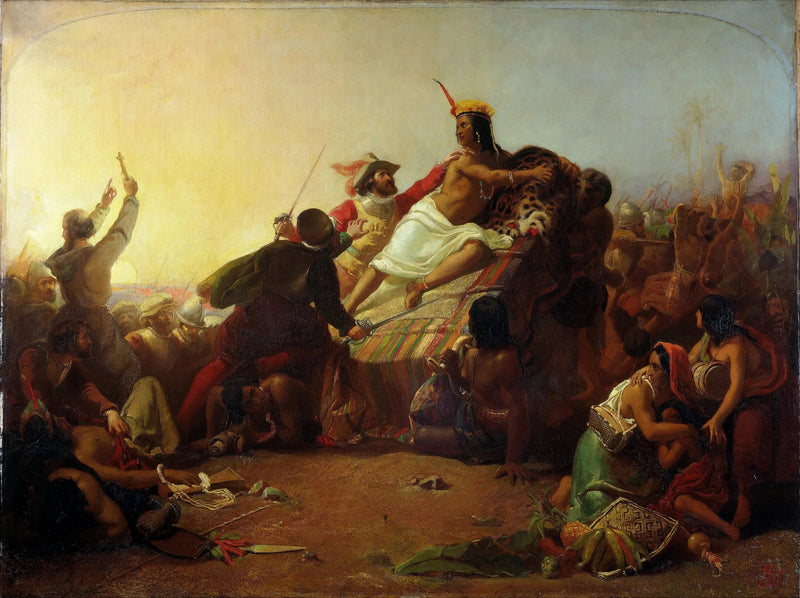 Pizarro podbija Inków z Peru - John Everett Millais