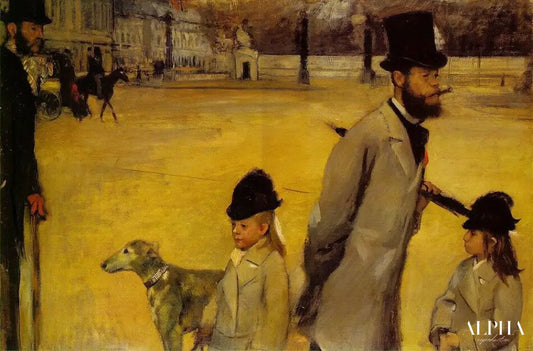 Place de la Concorde (Degas) - Edgar Degas - Reproductions de tableaux et peintures haut de gamme