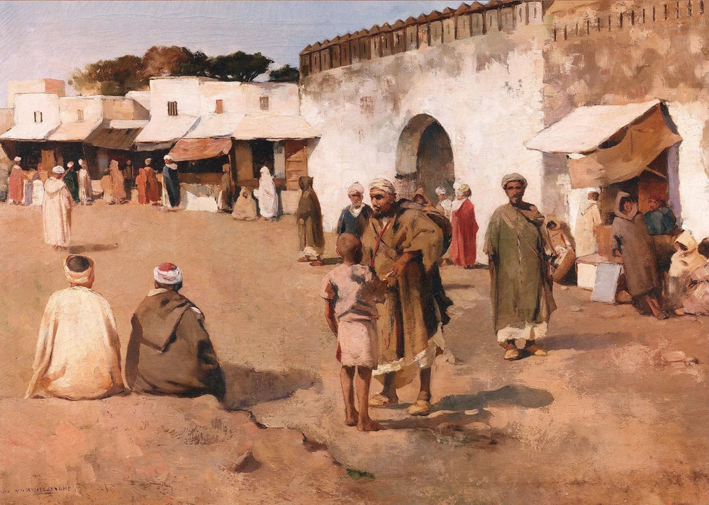 Place de la ville au Maroc - Théo van Rysselberghe - Alpha Reproduction