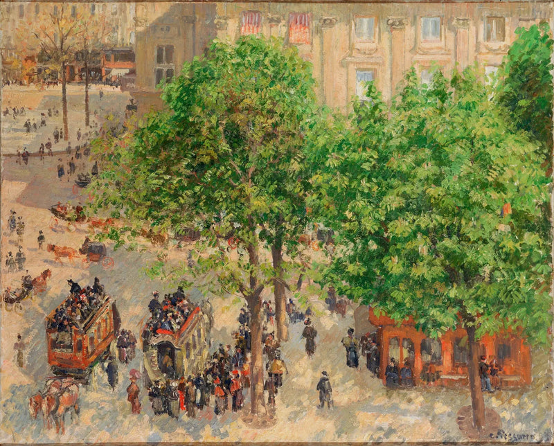 Plac Teatru Francuskiego w Paryżu, wiosna - Camille Pissarro