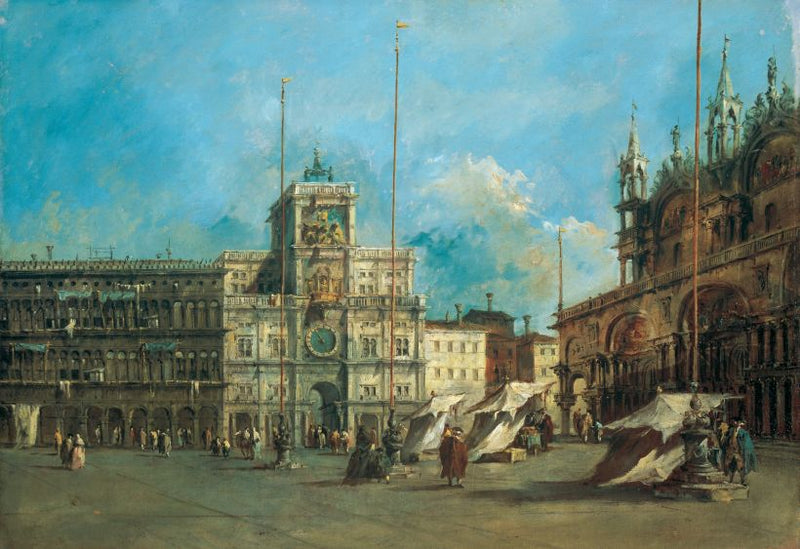 Plac św. Marka w Wenecji z Wieżą Zegarową - Francesco Guardi