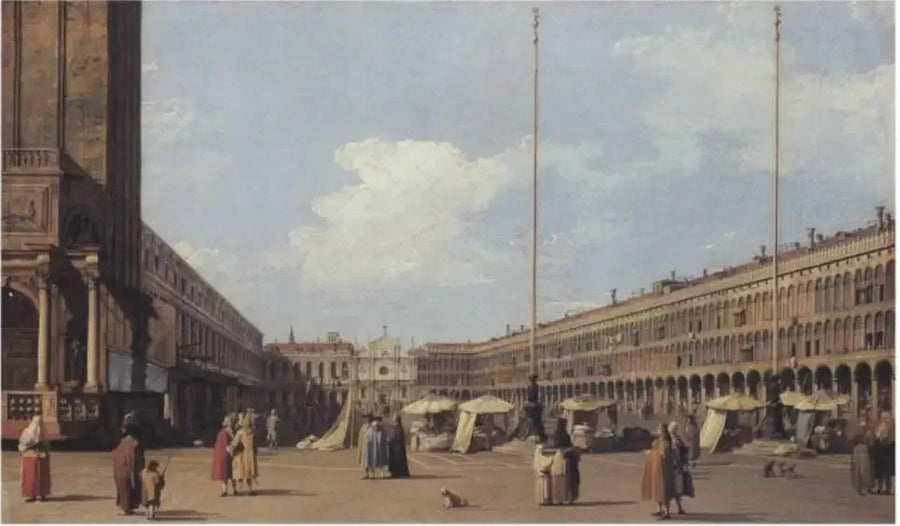 Plac św. Marka, naprzeciwko kościoła San Geminiano - Canaletto