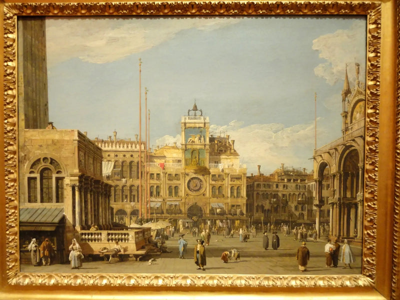 Plac Świętego Marka: wieża zegarowa - Canaletto