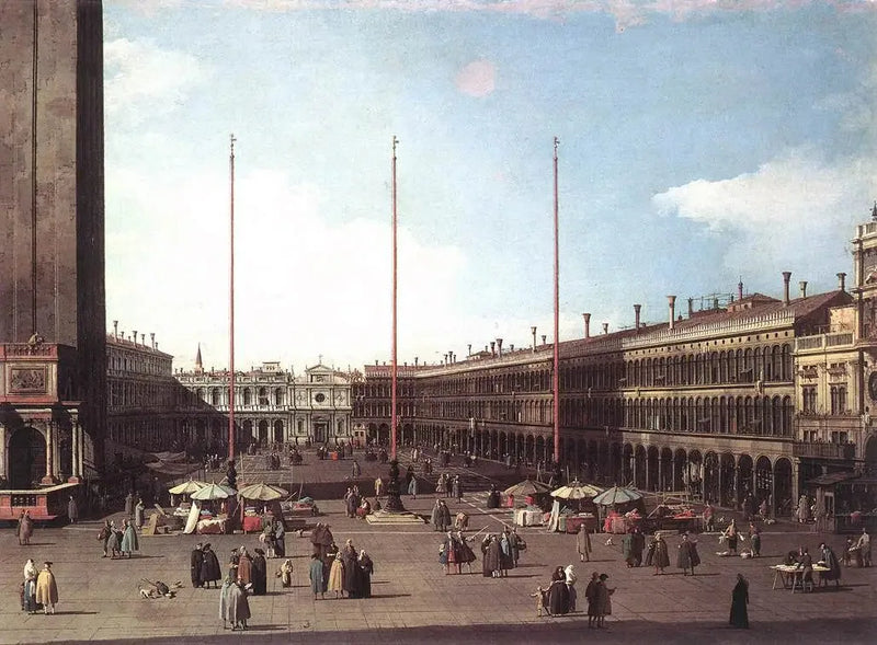 Plac Świętego Marka w kierunku kościoła San Geminiano - Canaletto