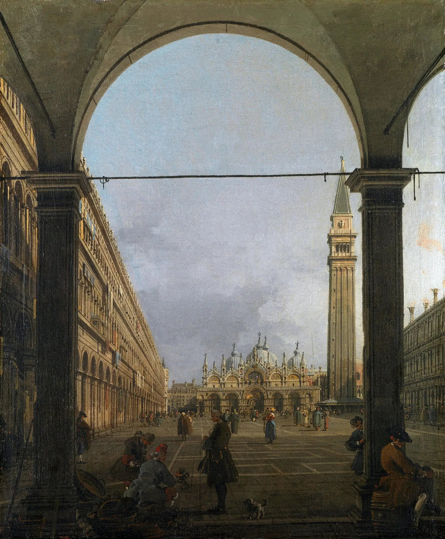 Plac San Marco na wschód z widokiem z narożnika północno-zachodniego - Canaletto