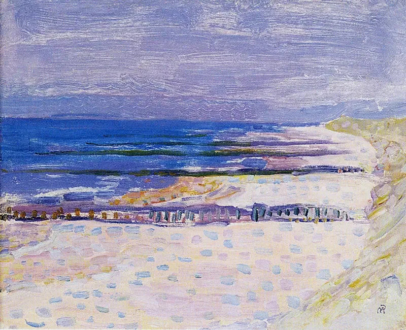 Plaża z pięcioma molo w Domburgu - Piet Mondrian