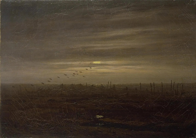 Plaża z sieciami rybackimi - Caspar David Friedrich