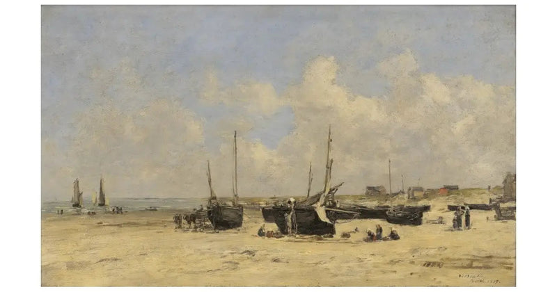 Plaża w Berck przy niskim stanie wody - Eugène Boudin