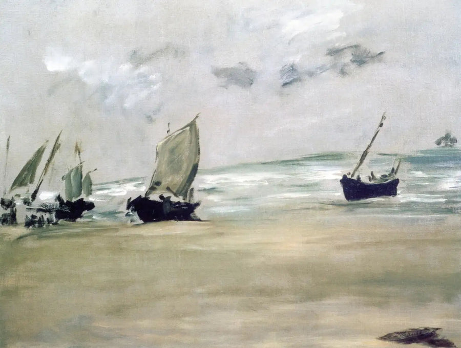 Plaża Berck-sur-mer przy niskiej wodzie - Édouard Manet