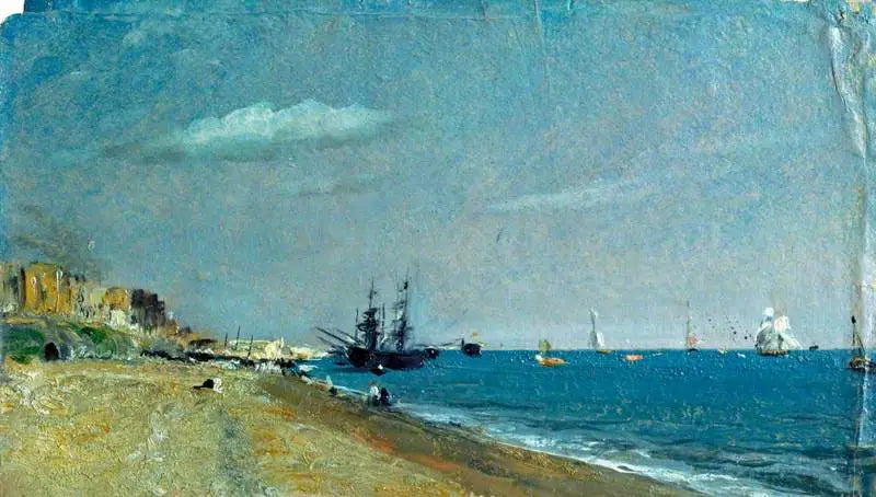 Plaża Brighton z łańcuchami - John Constable