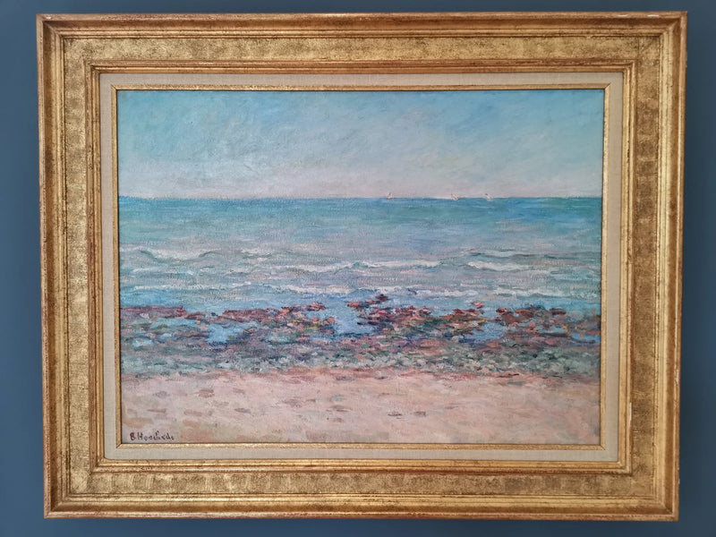 Plaża na wybrzeżu normandzkim - Blanche Hoschede Monet