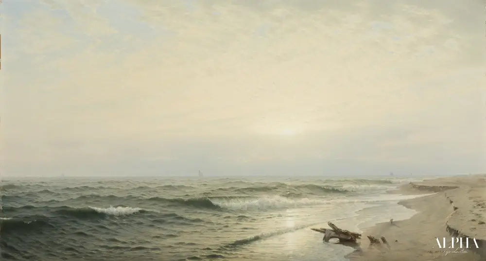 Plage de Long Branch : Lever du soleil - William Trost Richards - Reproductions de tableaux et peintures haut de gamme