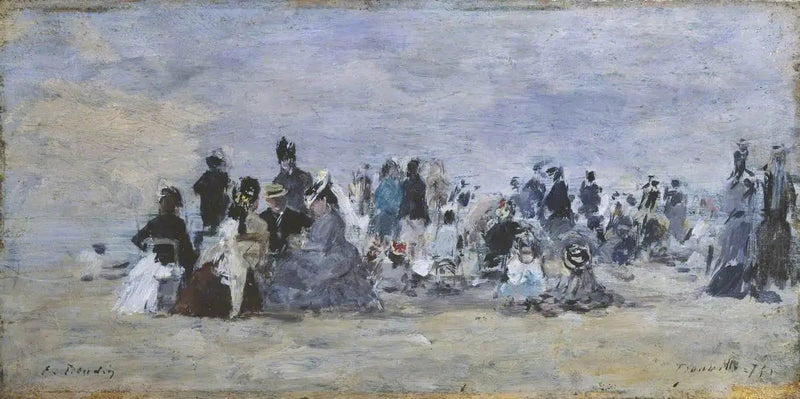 Plaża w Trouville - Eugène Boudin