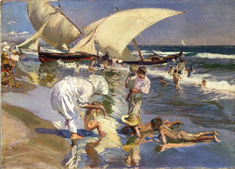 Plaża w Walencji w porannym świetle - Joaquín Sorolla