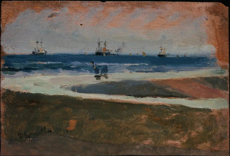Plaża w Walencji - Joaquín Sorolla