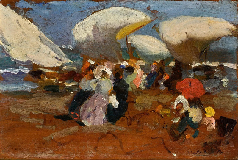 Plaża w Walencji - Joaquín Sorolla