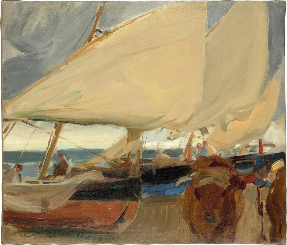 Plage de Valence - Joaquín Sorolla image 1 tableau peint à l’huile sur toile