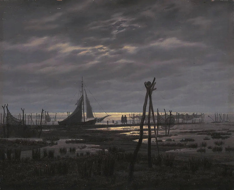 Błotnista plaża - Caspar David Friedrich