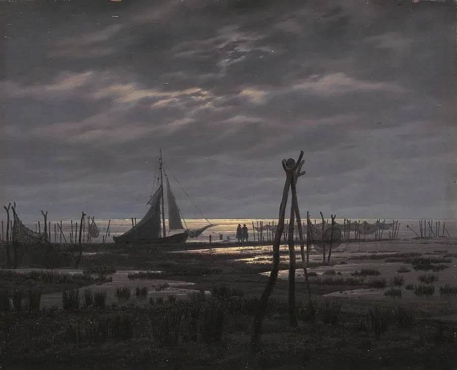 Błotnista plaża - Caspar David Friedrich